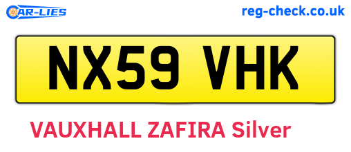 NX59VHK are the vehicle registration plates.