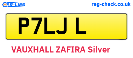 P7LJL are the vehicle registration plates.