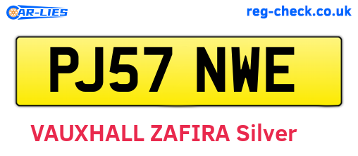 PJ57NWE are the vehicle registration plates.