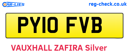 PY10FVB are the vehicle registration plates.