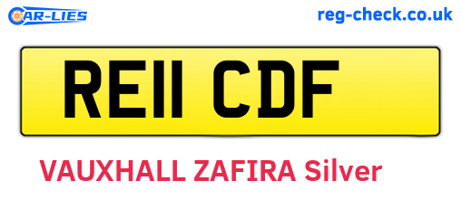 RE11CDF are the vehicle registration plates.