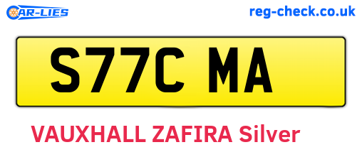 S77CMA are the vehicle registration plates.
