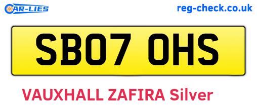 SB07OHS are the vehicle registration plates.