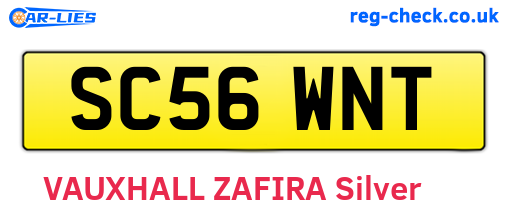 SC56WNT are the vehicle registration plates.