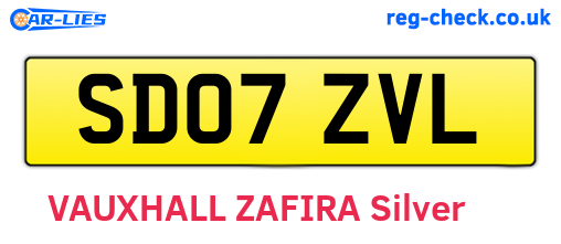 SD07ZVL are the vehicle registration plates.