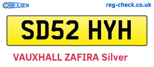 SD52HYH are the vehicle registration plates.