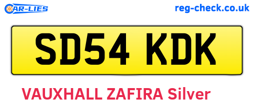SD54KDK are the vehicle registration plates.