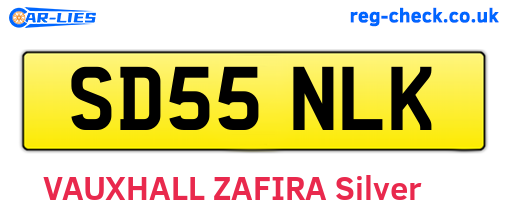 SD55NLK are the vehicle registration plates.