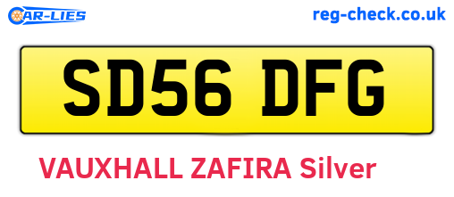 SD56DFG are the vehicle registration plates.