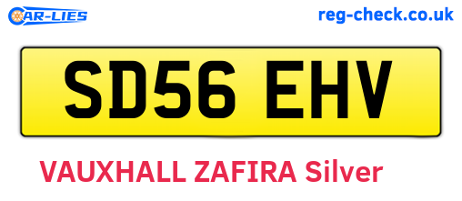 SD56EHV are the vehicle registration plates.