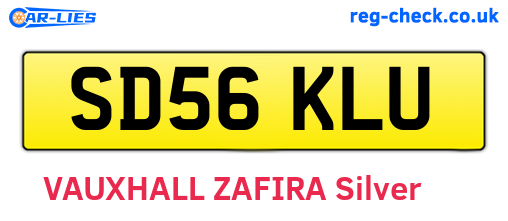 SD56KLU are the vehicle registration plates.