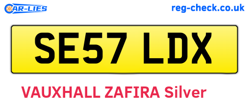 SE57LDX are the vehicle registration plates.