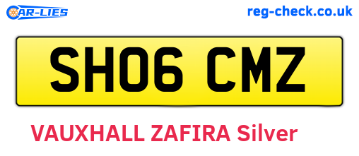SH06CMZ are the vehicle registration plates.