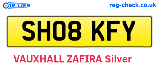 SH08KFY are the vehicle registration plates.