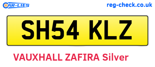 SH54KLZ are the vehicle registration plates.