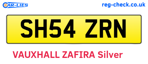 SH54ZRN are the vehicle registration plates.