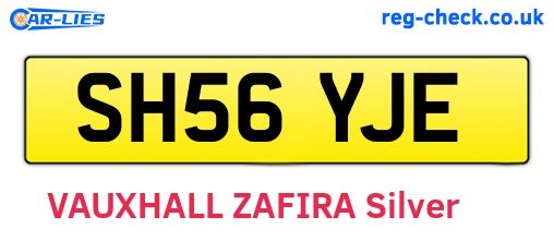 SH56YJE are the vehicle registration plates.