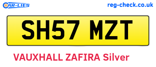 SH57MZT are the vehicle registration plates.