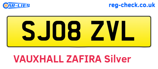 SJ08ZVL are the vehicle registration plates.