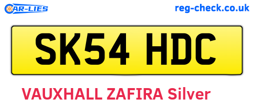 SK54HDC are the vehicle registration plates.