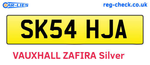 SK54HJA are the vehicle registration plates.