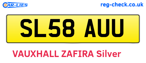 SL58AUU are the vehicle registration plates.