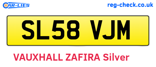 SL58VJM are the vehicle registration plates.