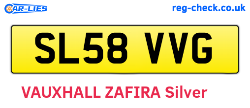 SL58VVG are the vehicle registration plates.
