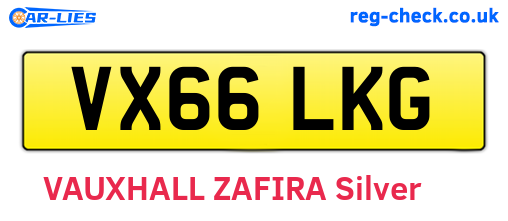 VX66LKG are the vehicle registration plates.