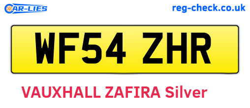 WF54ZHR are the vehicle registration plates.