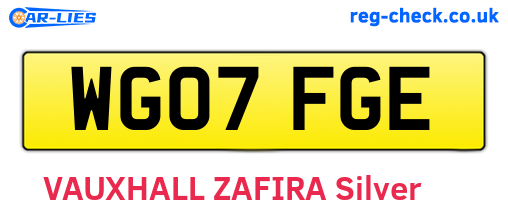 WG07FGE are the vehicle registration plates.