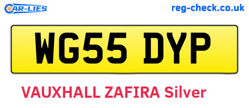 WG55DYP are the vehicle registration plates.