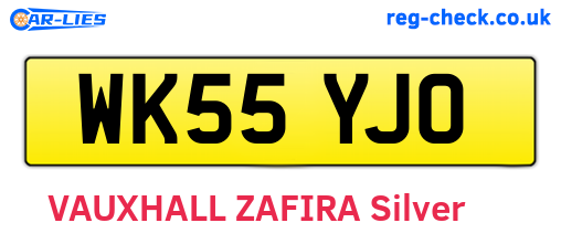 WK55YJO are the vehicle registration plates.