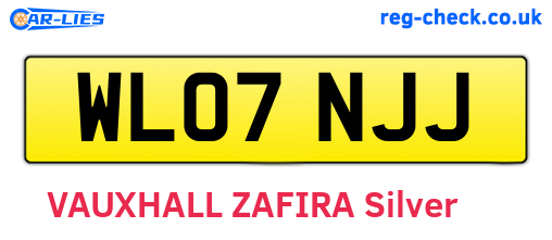WL07NJJ are the vehicle registration plates.