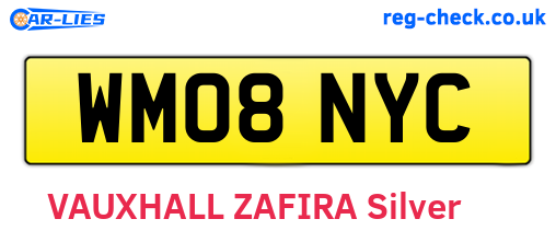 WM08NYC are the vehicle registration plates.