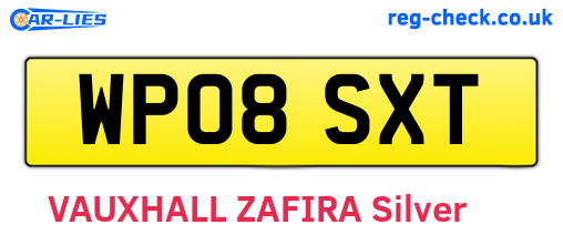 WP08SXT are the vehicle registration plates.