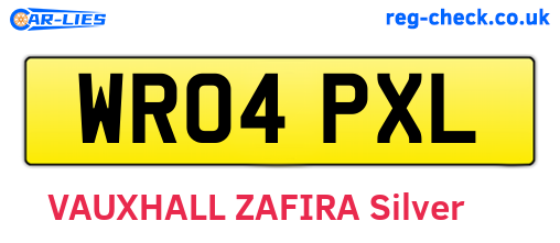 WR04PXL are the vehicle registration plates.