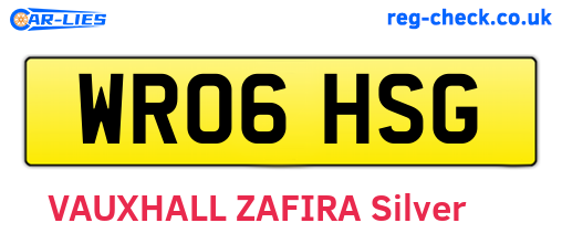 WR06HSG are the vehicle registration plates.