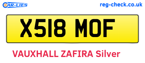 X518MOF are the vehicle registration plates.