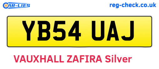 YB54UAJ are the vehicle registration plates.