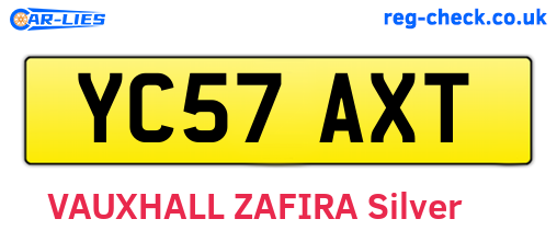 YC57AXT are the vehicle registration plates.