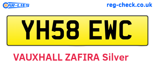 YH58EWC are the vehicle registration plates.