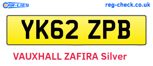 YK62ZPB are the vehicle registration plates.