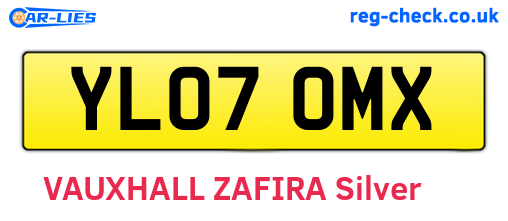 YL07OMX are the vehicle registration plates.