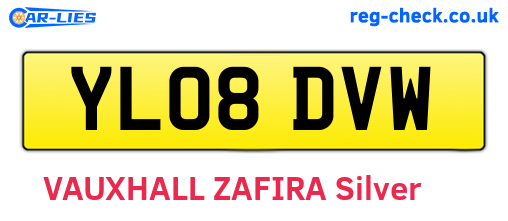 YL08DVW are the vehicle registration plates.