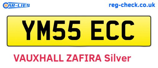YM55ECC are the vehicle registration plates.