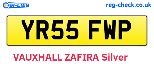 YR55FWP are the vehicle registration plates.