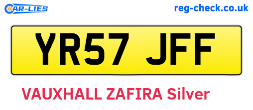 YR57JFF are the vehicle registration plates.