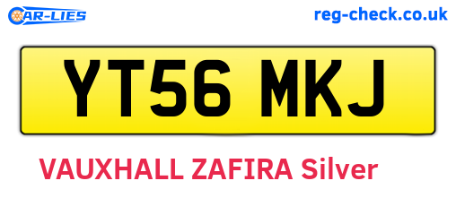 YT56MKJ are the vehicle registration plates.