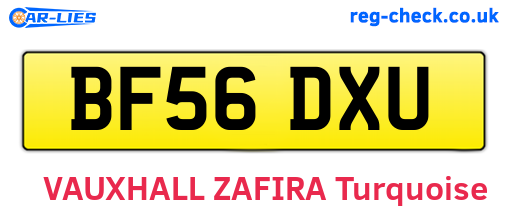 BF56DXU are the vehicle registration plates.